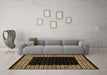 Machine Washable Abstract Brown Modern Rug in a Living Room,, wshabs4792brn