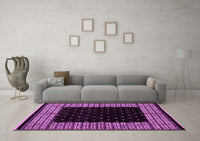 Machine Washable Abstract Pink Modern Rug, wshabs4792pnk