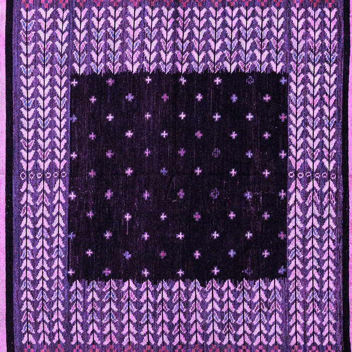 Square Machine Washable Abstract Purple Modern Area Rugs, wshabs4792pur