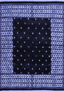 Abstract Blue Modern Rug, abs4792blu
