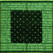 Square Abstract Green Modern Rug, abs4792grn