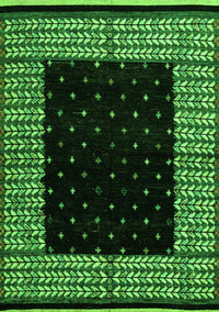 Abstract Green Modern Rug, abs4792grn