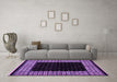 Machine Washable Abstract Purple Modern Area Rugs in a Living Room, wshabs4792pur