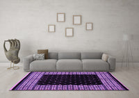 Machine Washable Abstract Purple Modern Rug, wshabs4792pur