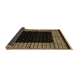 Sideview of Abstract Brown Modern Rug, abs4792brn