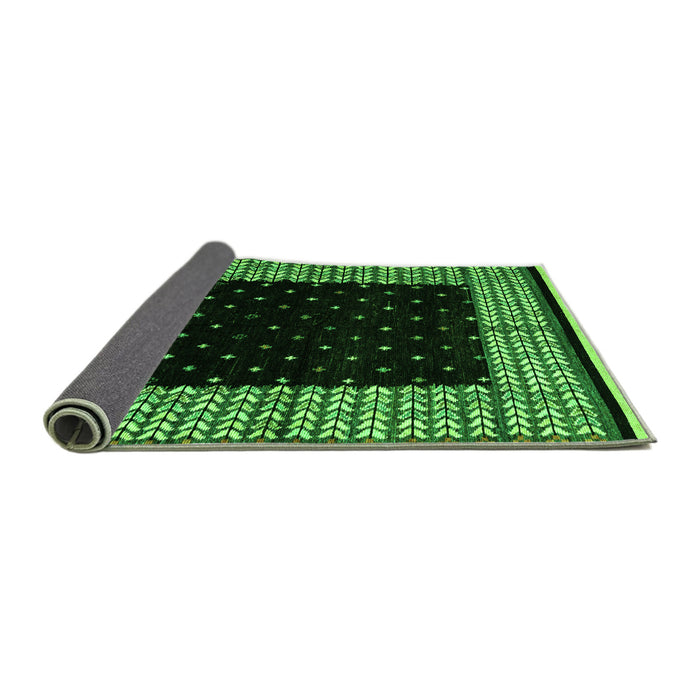 Sideview of Abstract Green Modern Rug, abs4792grn