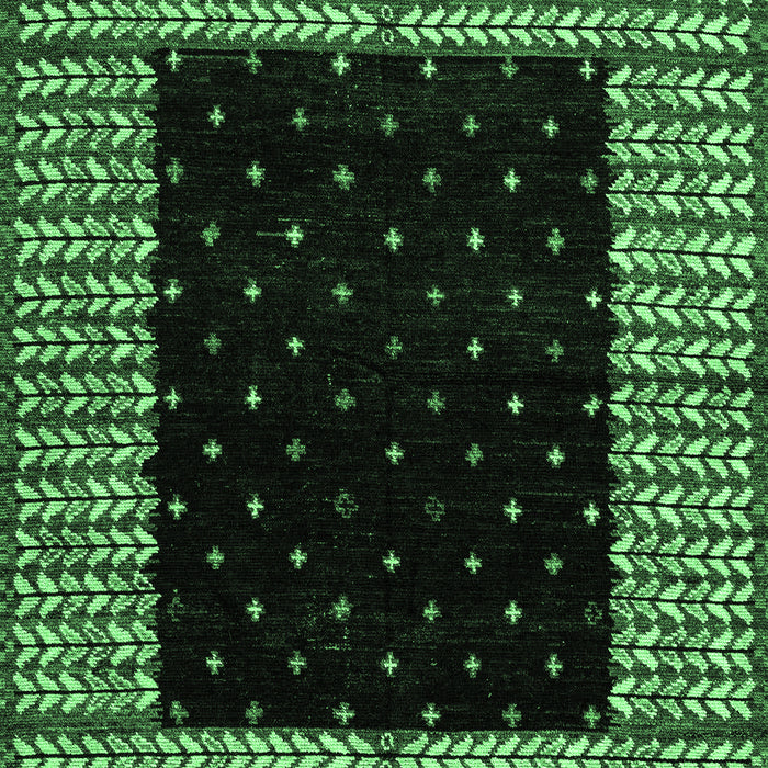 Abstract Emerald Green Modern Rug, abs4792emgrn