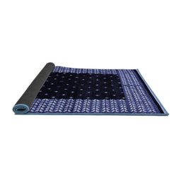 Sideview of Abstract Blue Modern Rug, abs4792blu