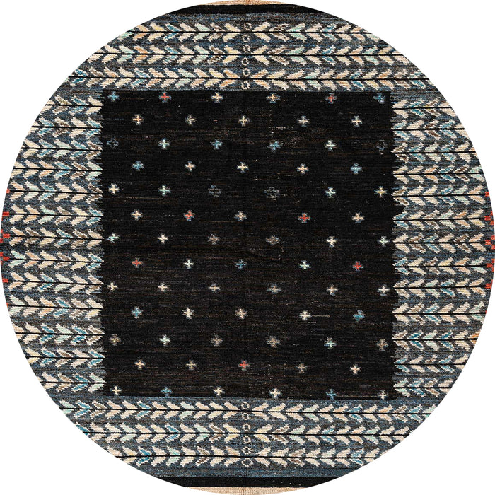 Round Abstract Sage Green Modern Rug, abs4792