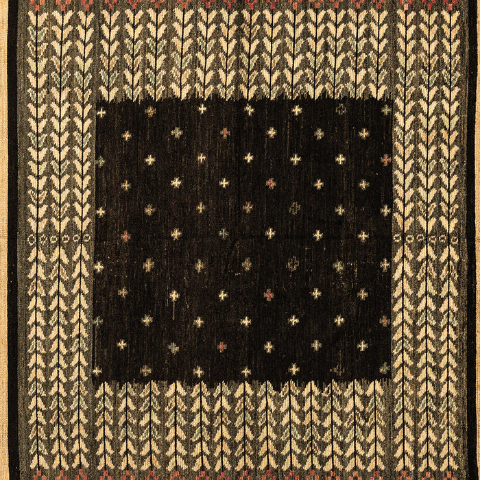 Square Machine Washable Abstract Brown Modern Rug, wshabs4792brn