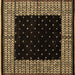 Square Machine Washable Abstract Brown Modern Rug, wshabs4792brn