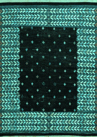 Abstract Turquoise Modern Rug, abs4792turq