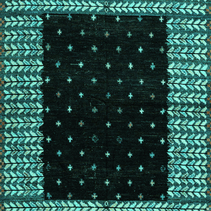 Abstract Turquoise Modern Rug, abs4792turq