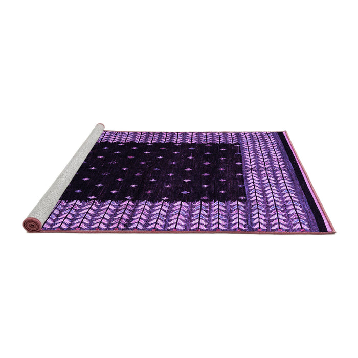 Sideview of Machine Washable Abstract Purple Modern Area Rugs, wshabs4792pur