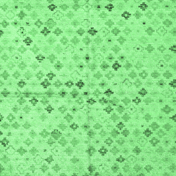 Square Machine Washable Abstract Emerald Green Modern Area Rugs, wshabs4793emgrn