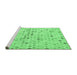 Sideview of Machine Washable Abstract Emerald Green Modern Area Rugs, wshabs4793emgrn