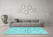 Machine Washable Abstract Light Blue Modern Rug in a Living Room, wshabs4793lblu