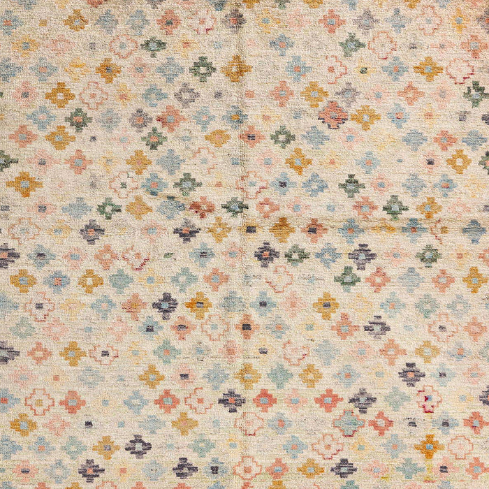 Square Machine Washable Abstract Light Copper Gold Rug, wshabs4793