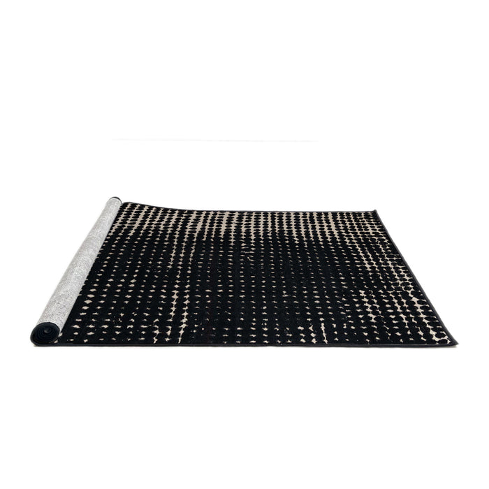 Sideview of Machine Washable Abstract Gray Rug, wshabs4794