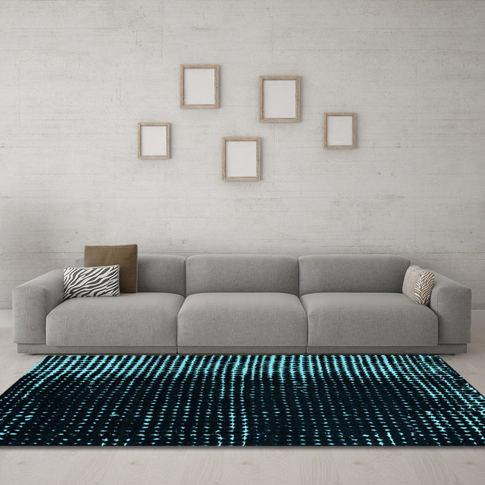 Machine Washable Abstract Light Blue Modern Rug in a Living Room, wshabs4794lblu