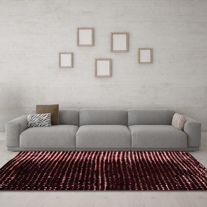 Modern Red Washable Rugs