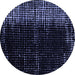 Round Abstract Blue Modern Rug, abs4794blu