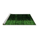 Sideview of Machine Washable Abstract Green Modern Area Rugs, wshabs4794grn