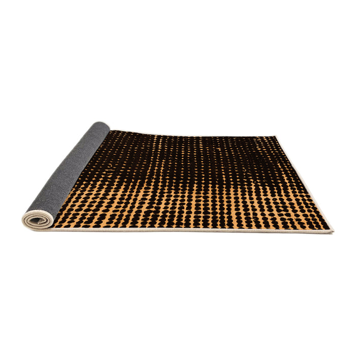 Sideview of Abstract Orange Modern Rug, abs4794org