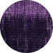 Round Machine Washable Abstract Purple Modern Area Rugs, wshabs4794pur