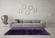 Machine Washable Abstract Purple Modern Area Rugs in a Living Room, wshabs4794pur