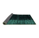 Sideview of Abstract Turquoise Modern Rug, abs4794turq