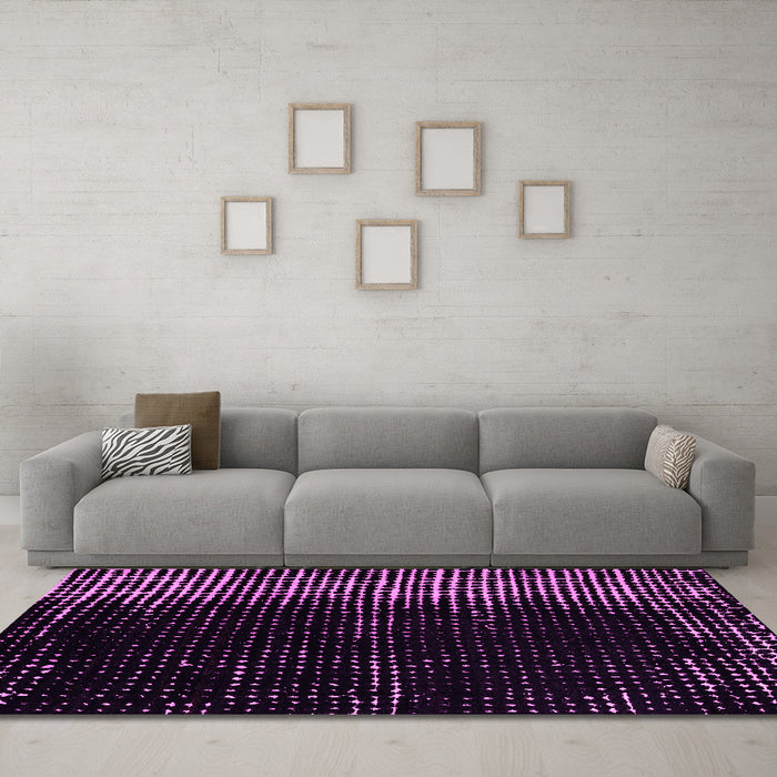 Machine Washable Abstract Pink Modern Rug in a Living Room, wshabs4794pnk