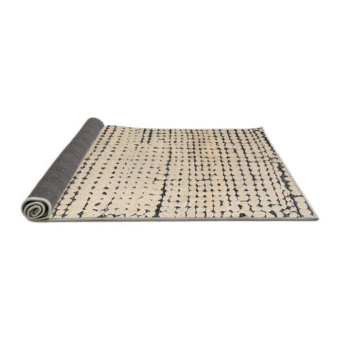Sideview of Abstract Brown Solid Rug, abs4795