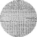 Round Solid Gray Modern Rug, abs4795gry