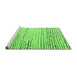 Sideview of Machine Washable Solid Green Modern Area Rugs, wshabs4795grn