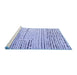 Sideview of Machine Washable Solid Blue Modern Rug, wshabs4795blu