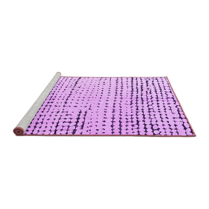 Sideview of Machine Washable Solid Purple Modern Area Rugs, wshabs4795pur