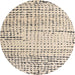 Round Abstract Brown Solid Rug, abs4795