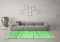 Machine Washable Solid Emerald Green Modern Rug, wshabs4795emgrn