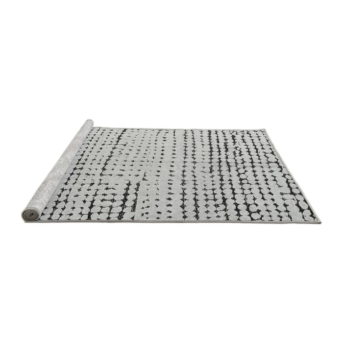 Sideview of Machine Washable Solid Gray Modern Rug, wshabs4795gry