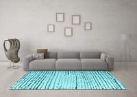 Machine Washable Solid Light Blue Modern Rug, wshabs4795lblu