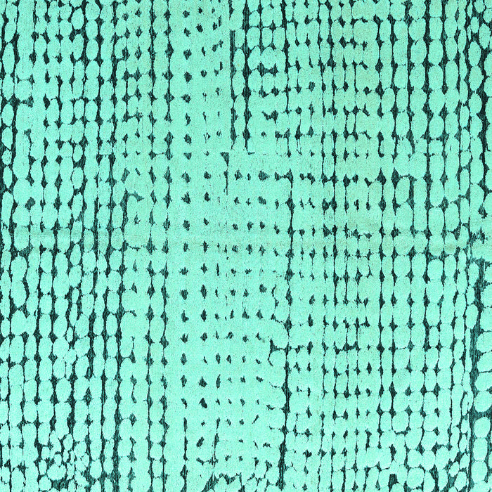 Square Solid Turquoise Modern Rug, abs4795turq