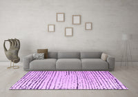 Machine Washable Solid Purple Modern Rug, wshabs4795pur