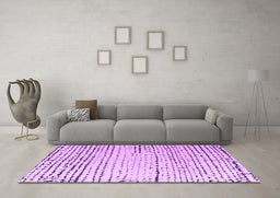 Machine Washable Solid Purple Modern Area Rugs in a Living Room, wshabs4795pur