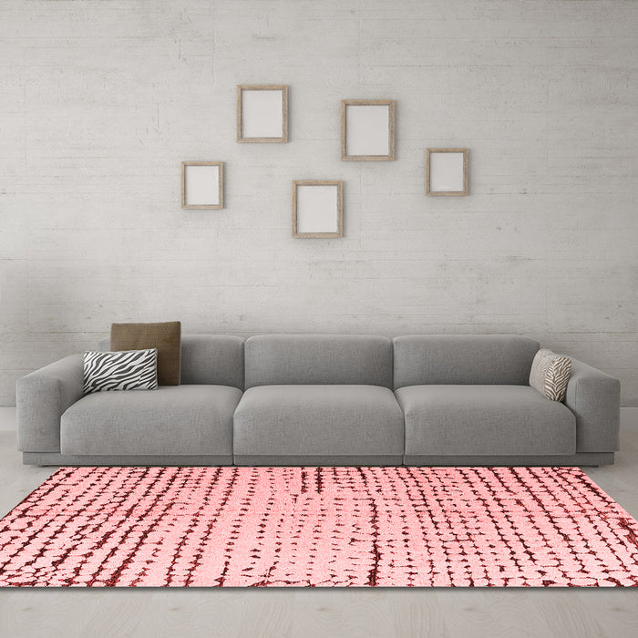Modern Red Washable Rugs