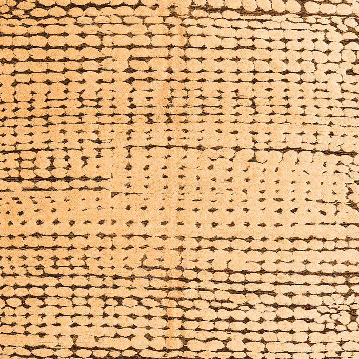 Square Machine Washable Solid Orange Modern Area Rugs, wshabs4795org