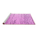 Sideview of Machine Washable Solid Pink Modern Rug, wshabs4795pnk