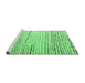 Sideview of Machine Washable Solid Emerald Green Modern Area Rugs, wshabs4795emgrn