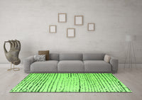 Machine Washable Solid Green Modern Rug, wshabs4795grn