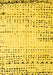 Machine Washable Solid Yellow Modern Rug, wshabs4796yw